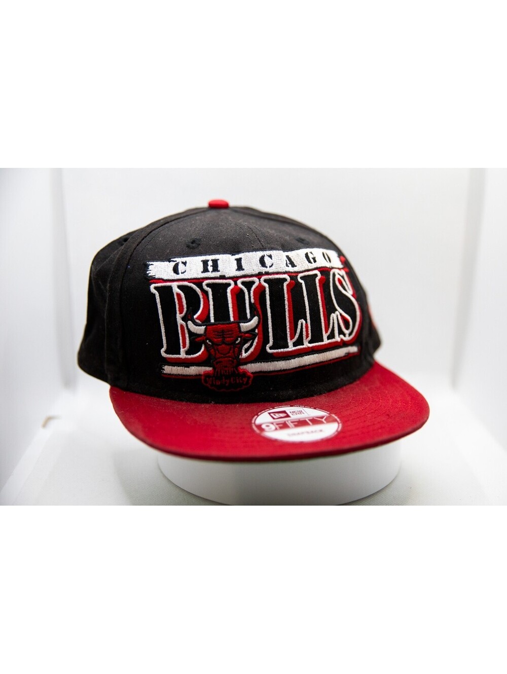 CHICAGO BULLS word stripe NBA basketball cap New Era Snapback Vintage Rare